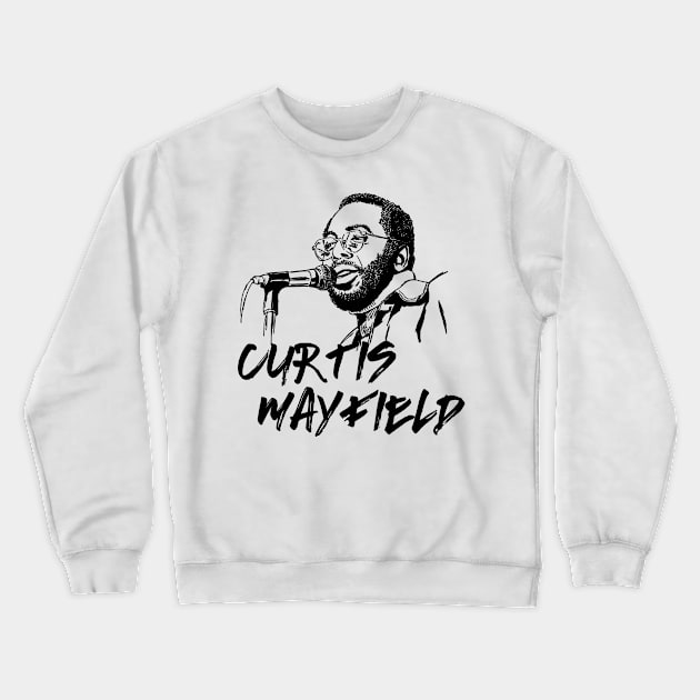Curtis Mayfield Crewneck Sweatshirt by ThunderEarring